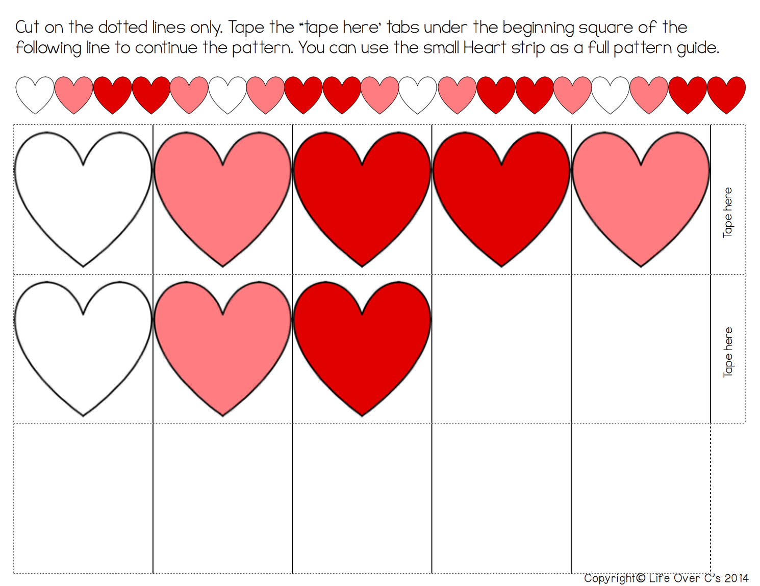 Heart Pattern Free Printable For Valentine 39 s Day