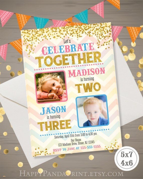 Joint Birthday Party Invitations Templates Free Printable Word Searches