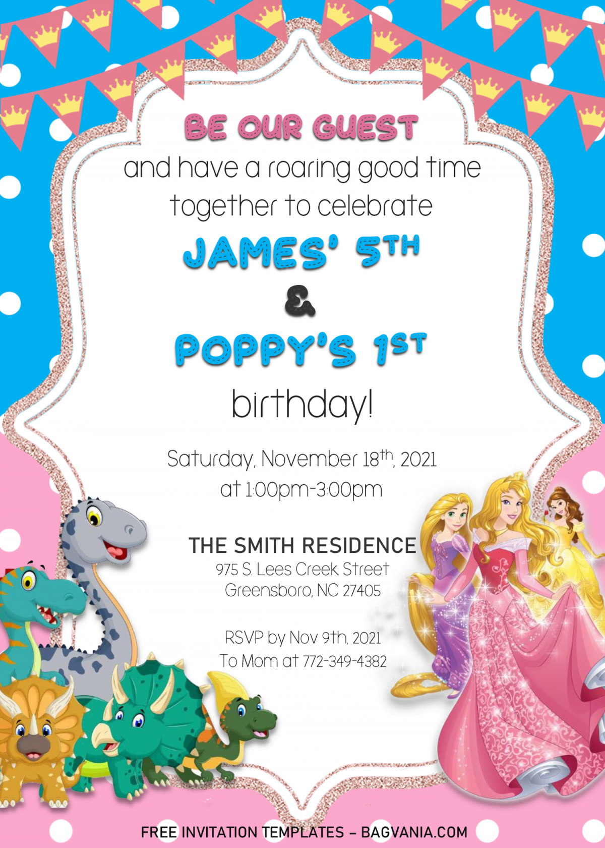 Joint Birthday Party Invitations Templates