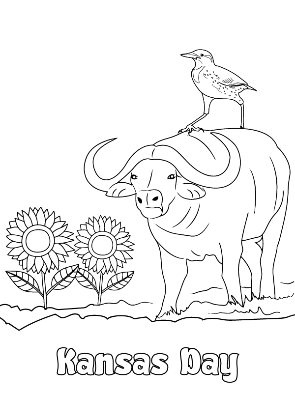 Kansas Day Coloring Printable F rbung Seite Kostenlose Druckbare 