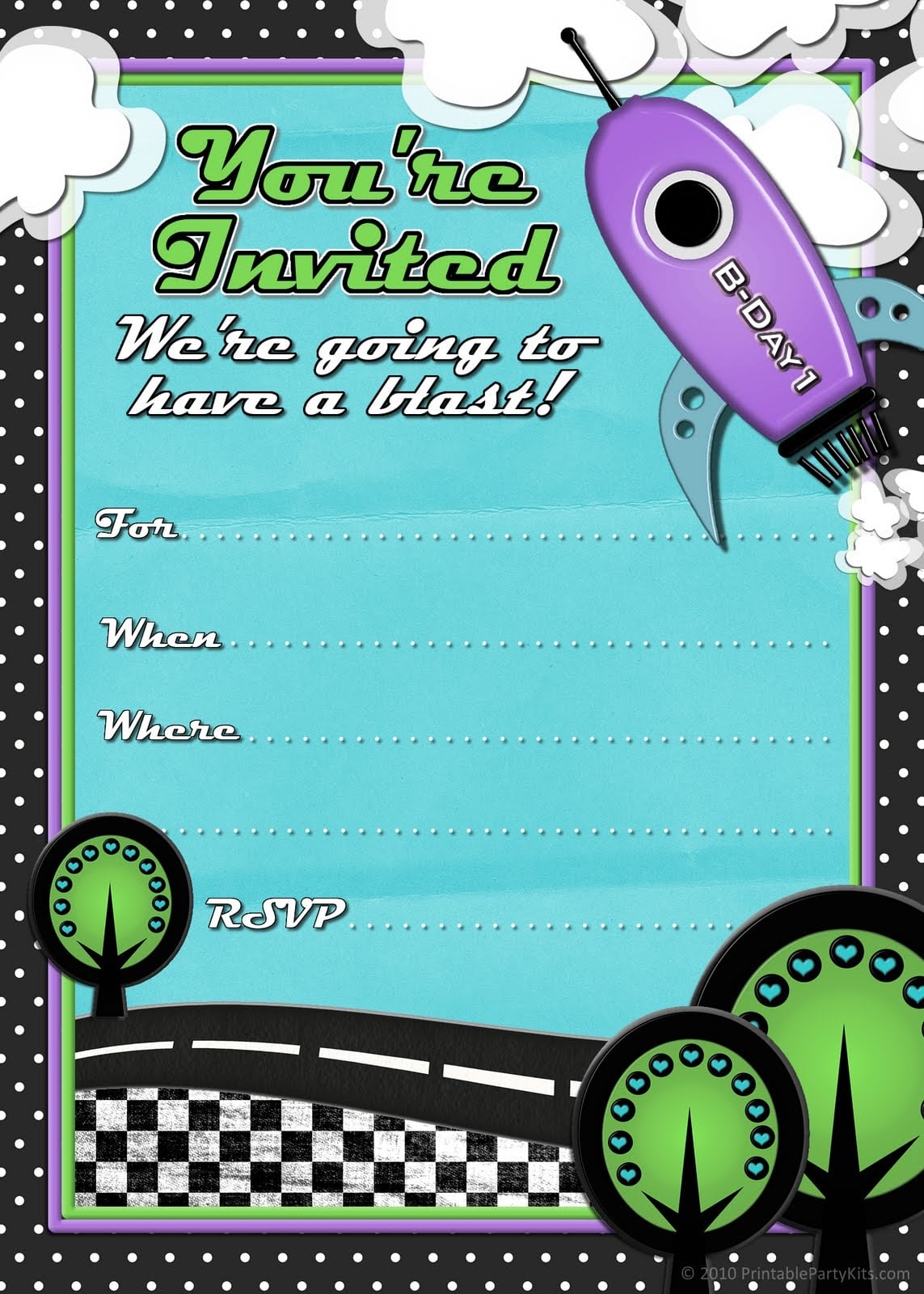 Kids Birthday Party Invitations To Print
