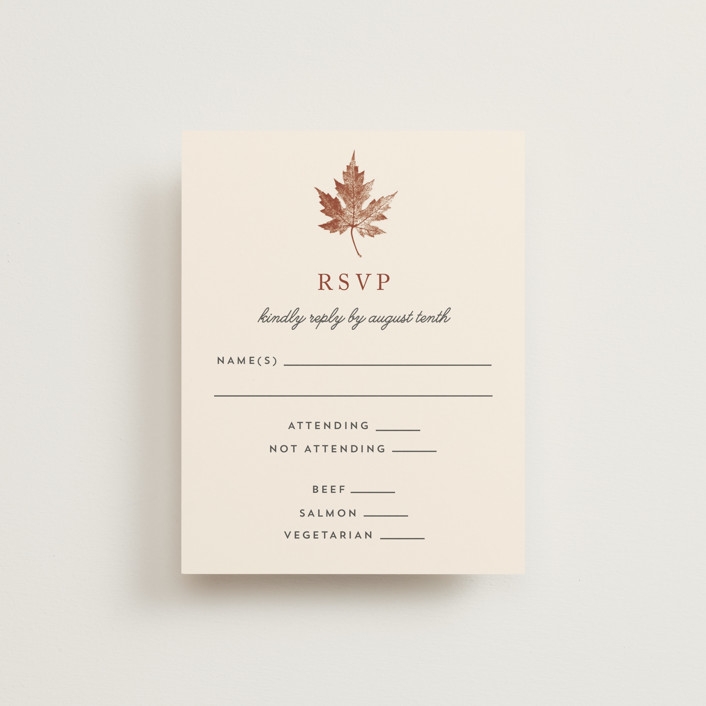 Leaf Print RSVP Cards By Katharine Watson Minted