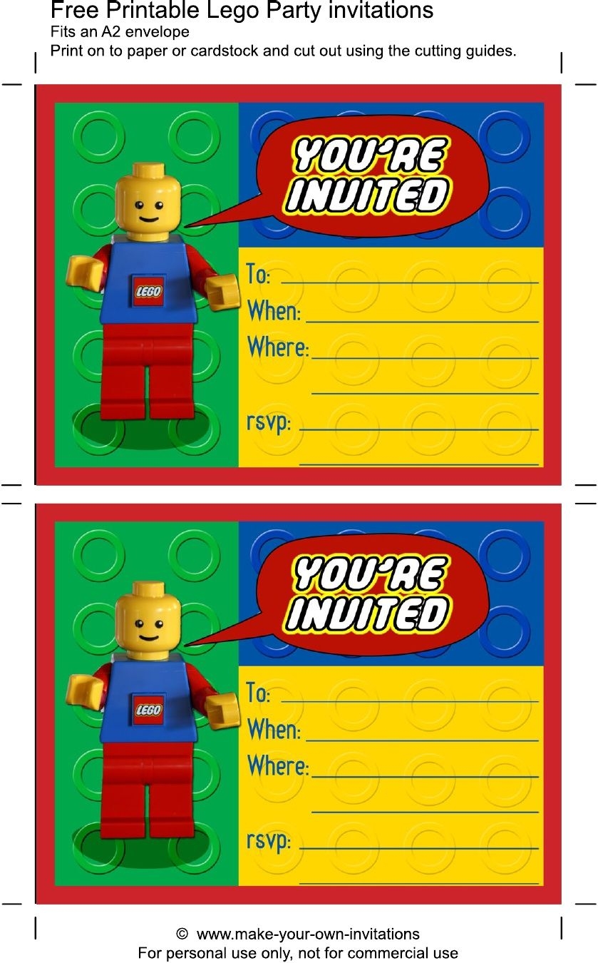 Lego Birthday Invitation Template Social Media Template
