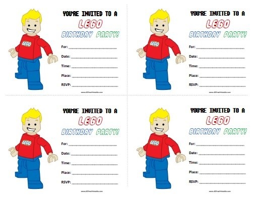 Lego Birthday Invitations Free Printable
