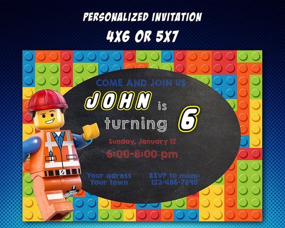 Lego Invitation Printable Lego Birthday Invitation Printable Lego