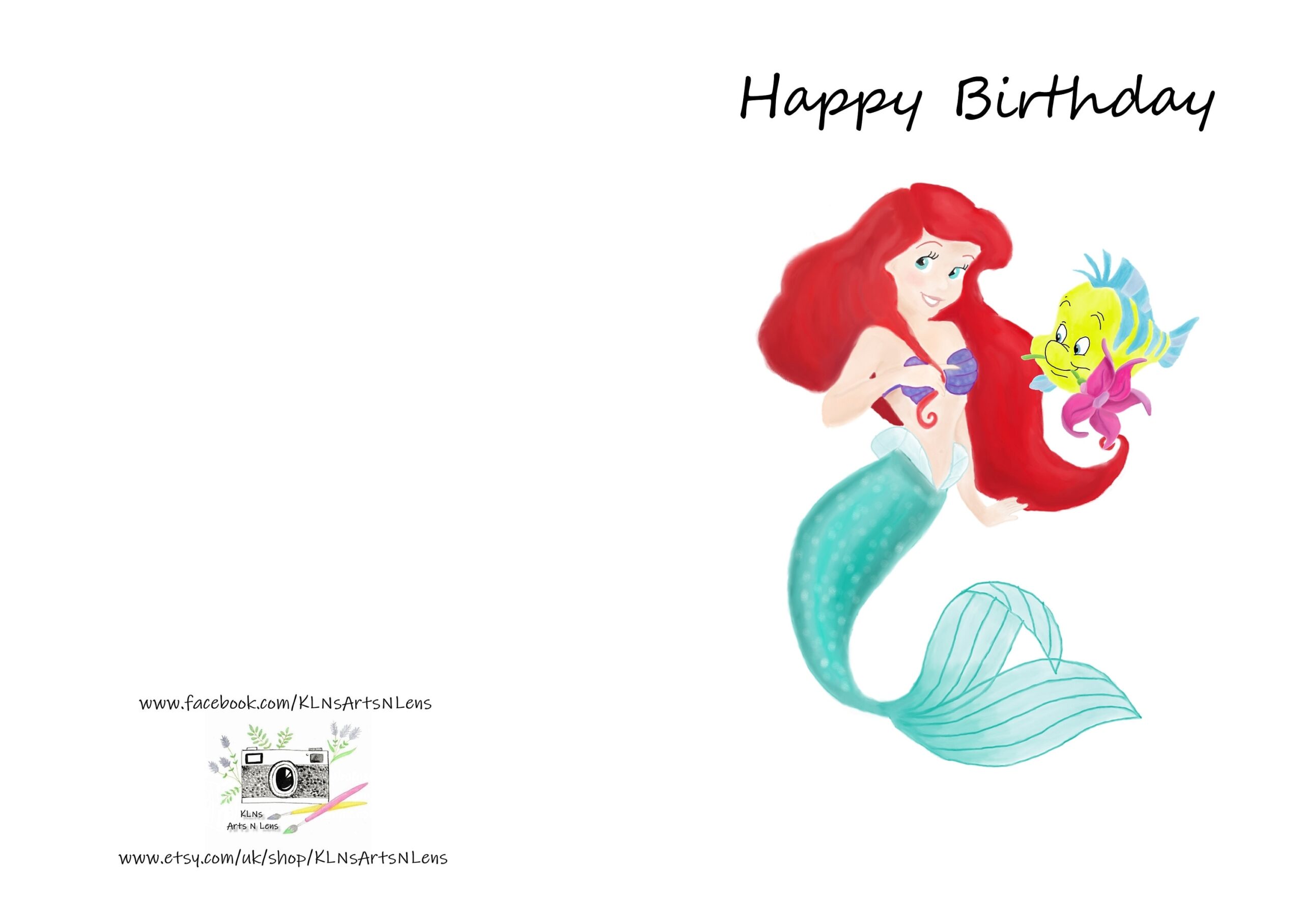 Little Mermaid Birthday Card Printable Printable Birt Vrogue co