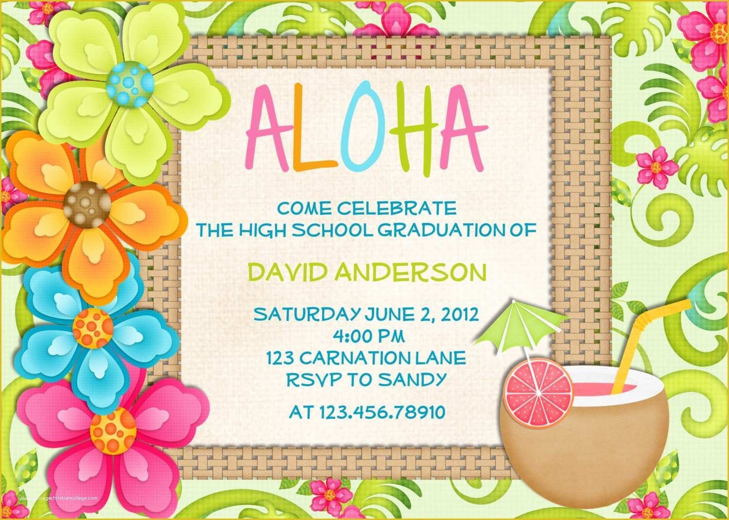 Luau Invitations Templates Free Of 20 Luau Birthday Invitations Designs 