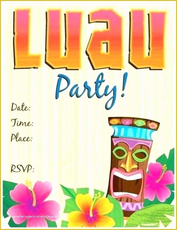 Luau Invitations Templates Free Of Free Printable Luau Invitations 