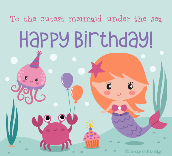 Mermaid Birthday Card Printable Printable Word Searches