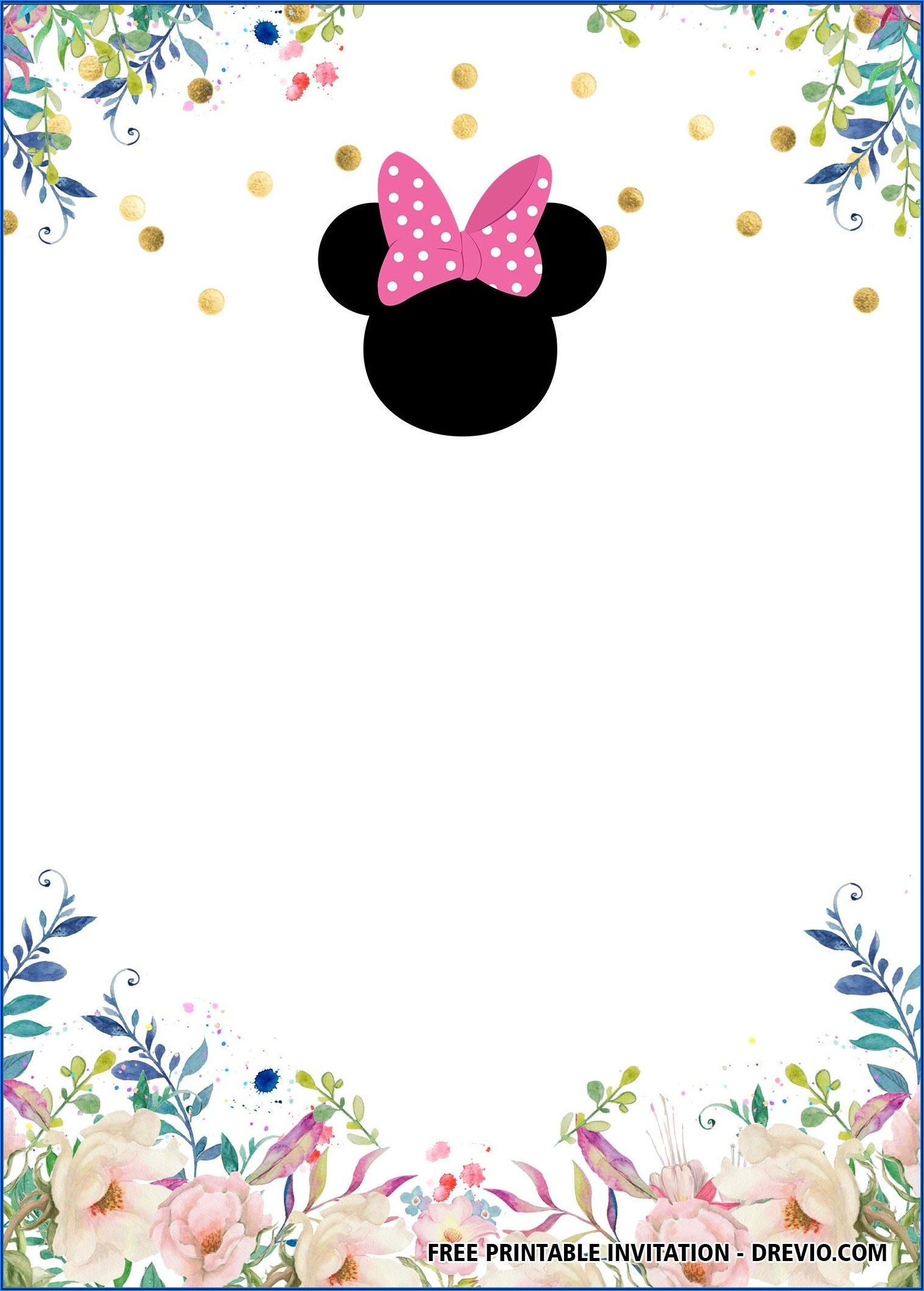 Mickey Mouse Birthday Invitations Template Free Template 1 Resume 