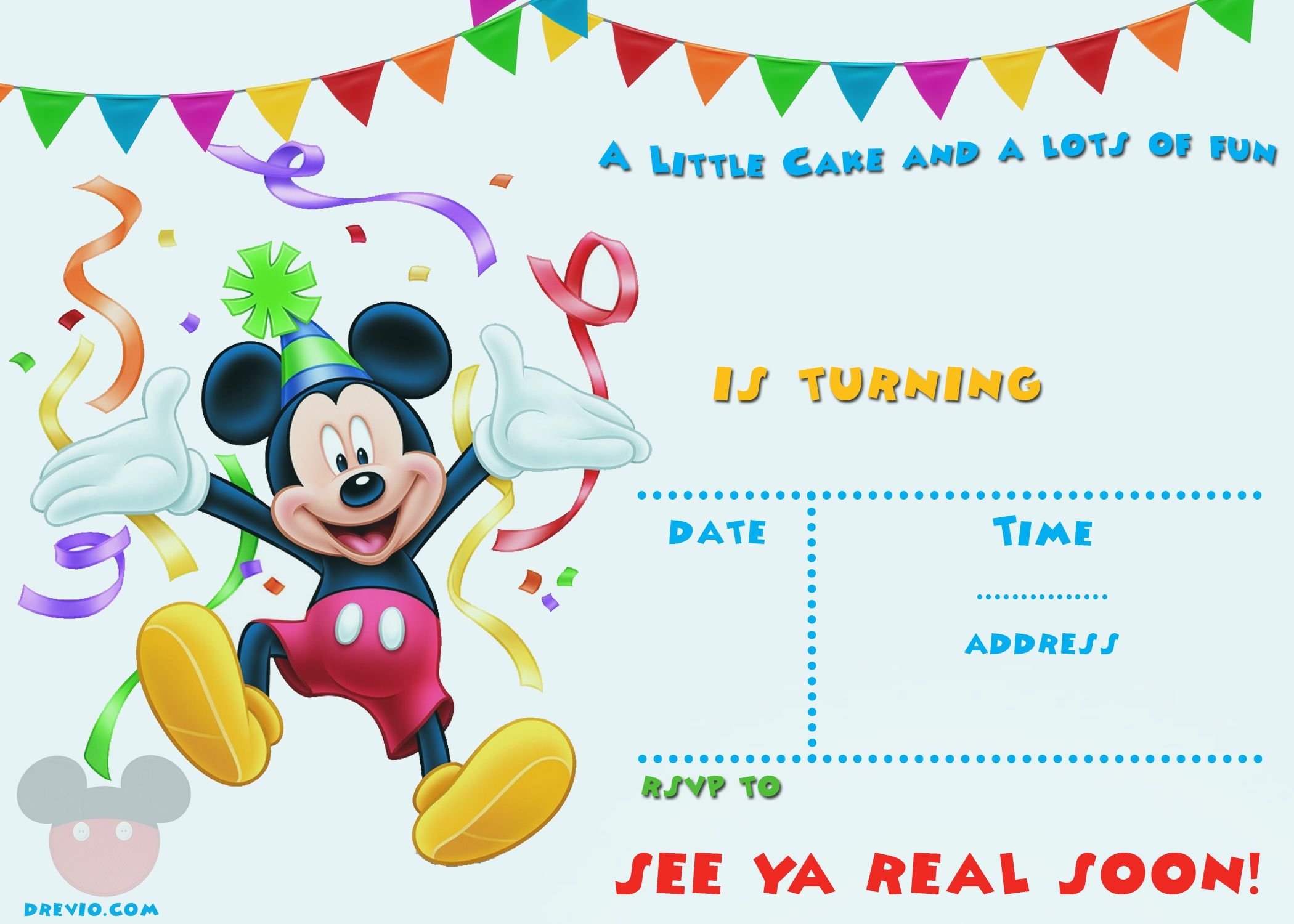 Mickey Mouse Clubhouse Free Printable Birthday Invitations