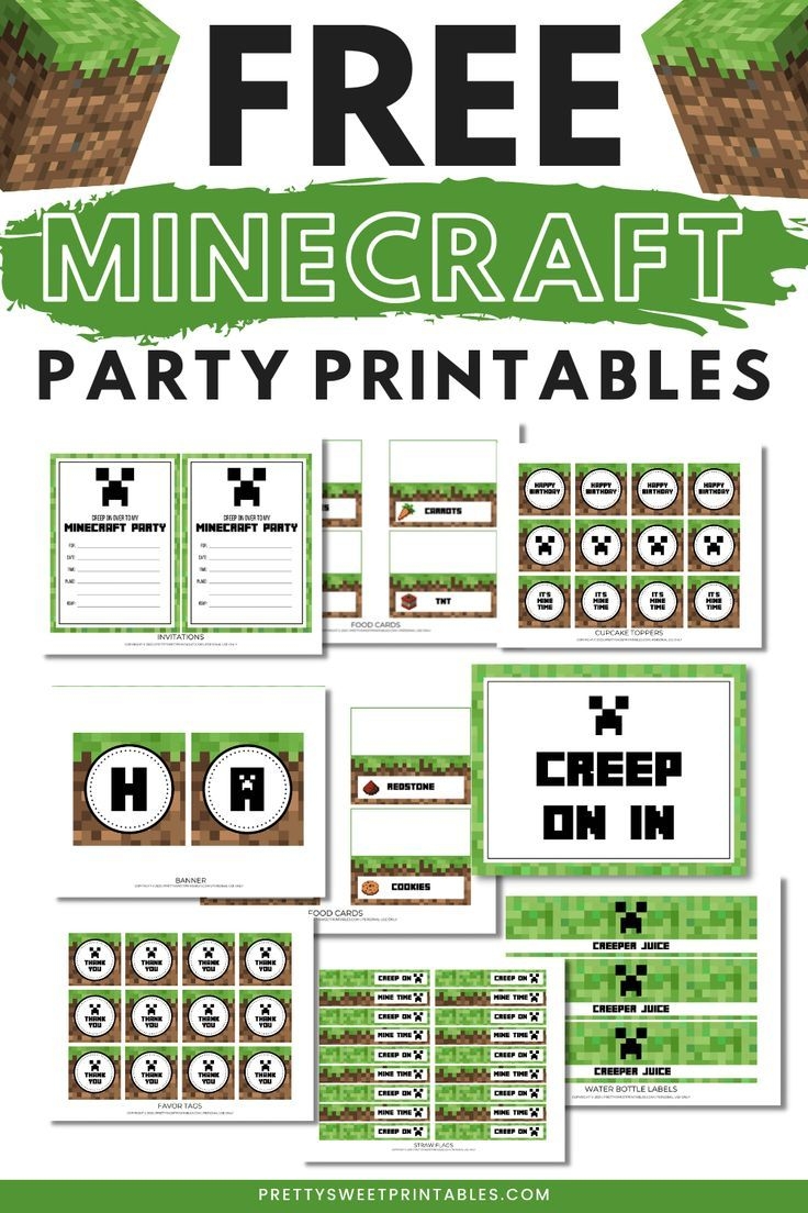 Minecraft Party Invitations Artofit