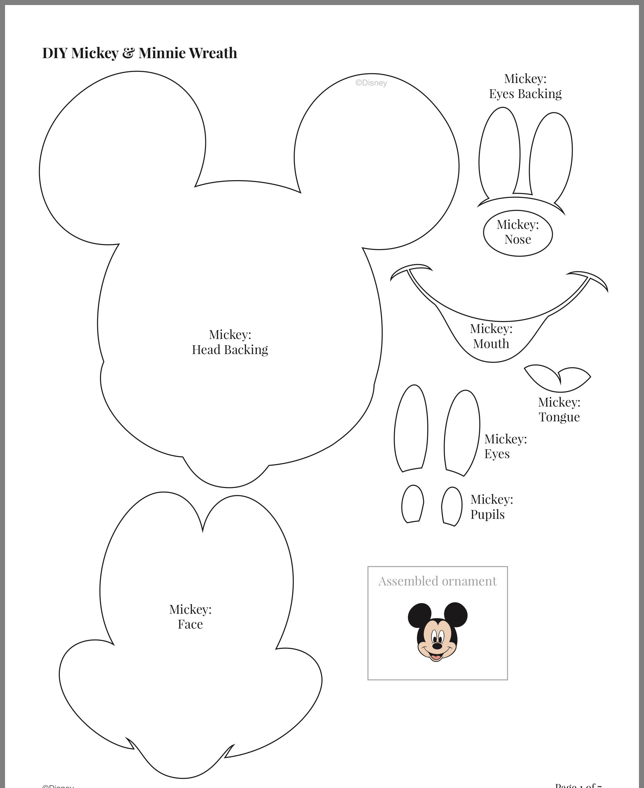 Minnie Mouse Template Printable Printable Templates Free