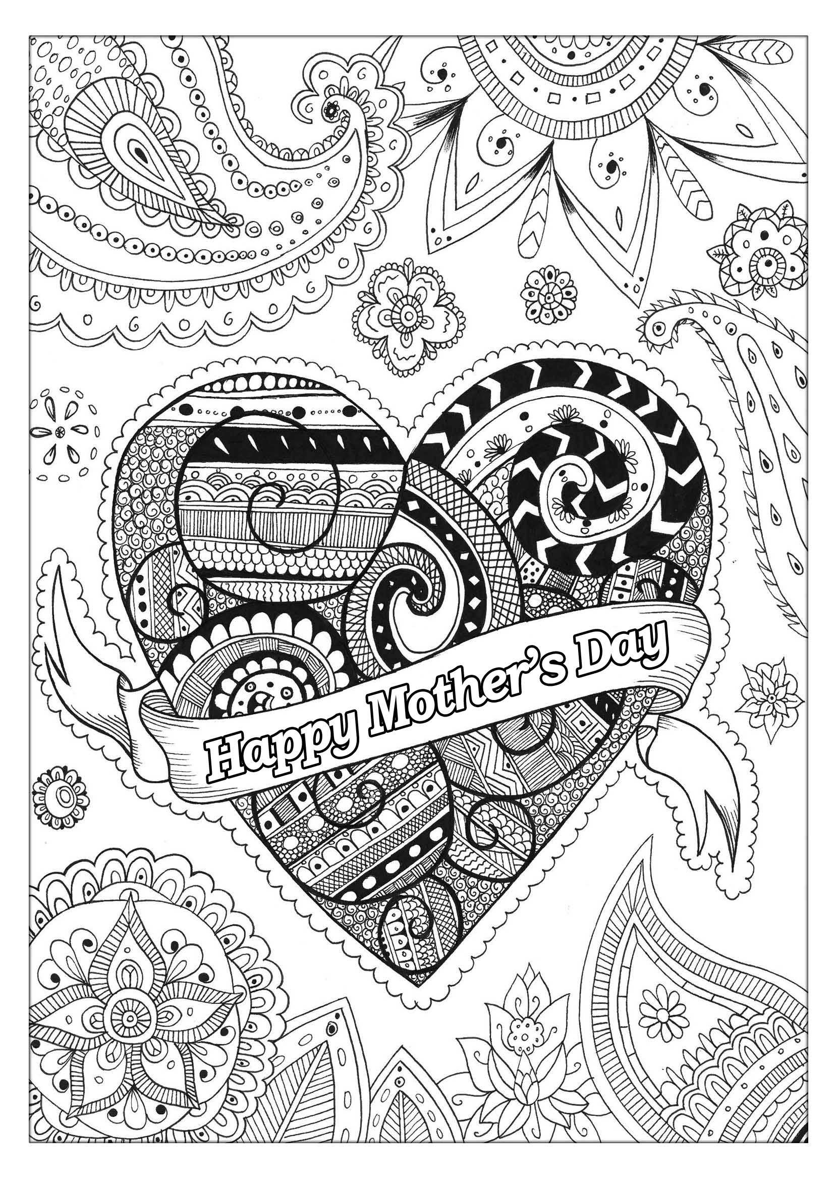 Mother 39 s Day Coloring Pages Printable