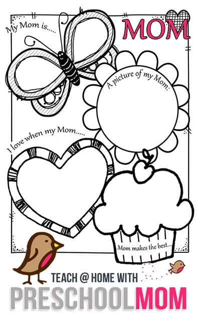 Mother 39 s Day Preschool Printables Preschool Mom