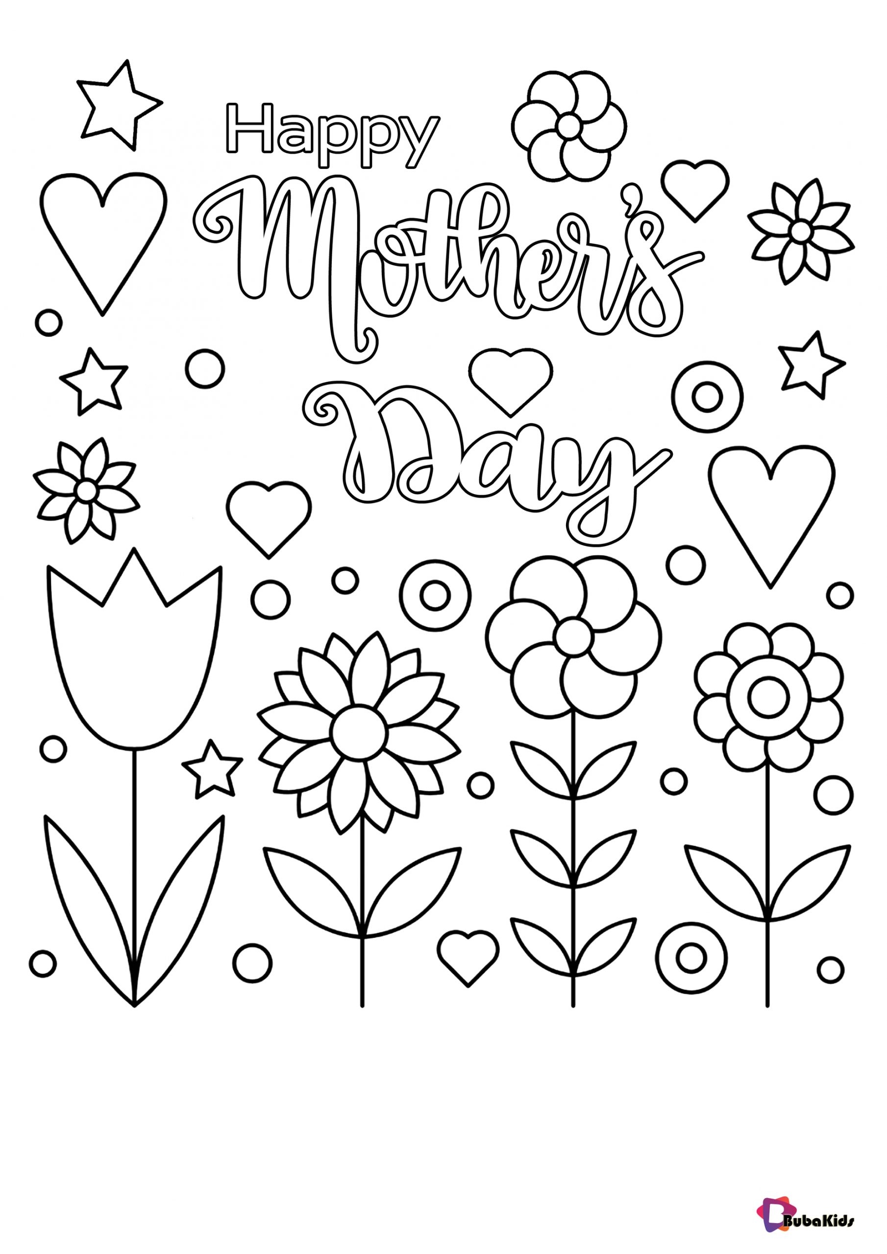 Mothers Day Flowers Coloring Pages Coloring Pages