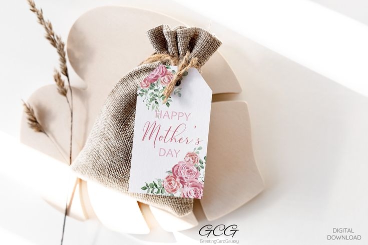Mothers Day Gift Tag Happy Mothers Day Tags PRINTABLE Watercolor