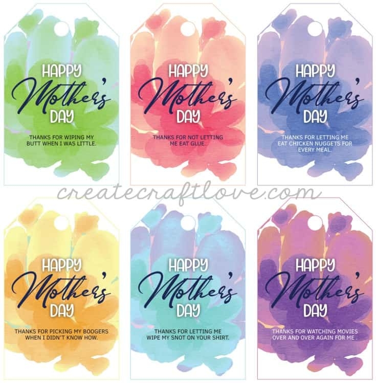 Mothers Day Printable Gift Tags Create Craft Love