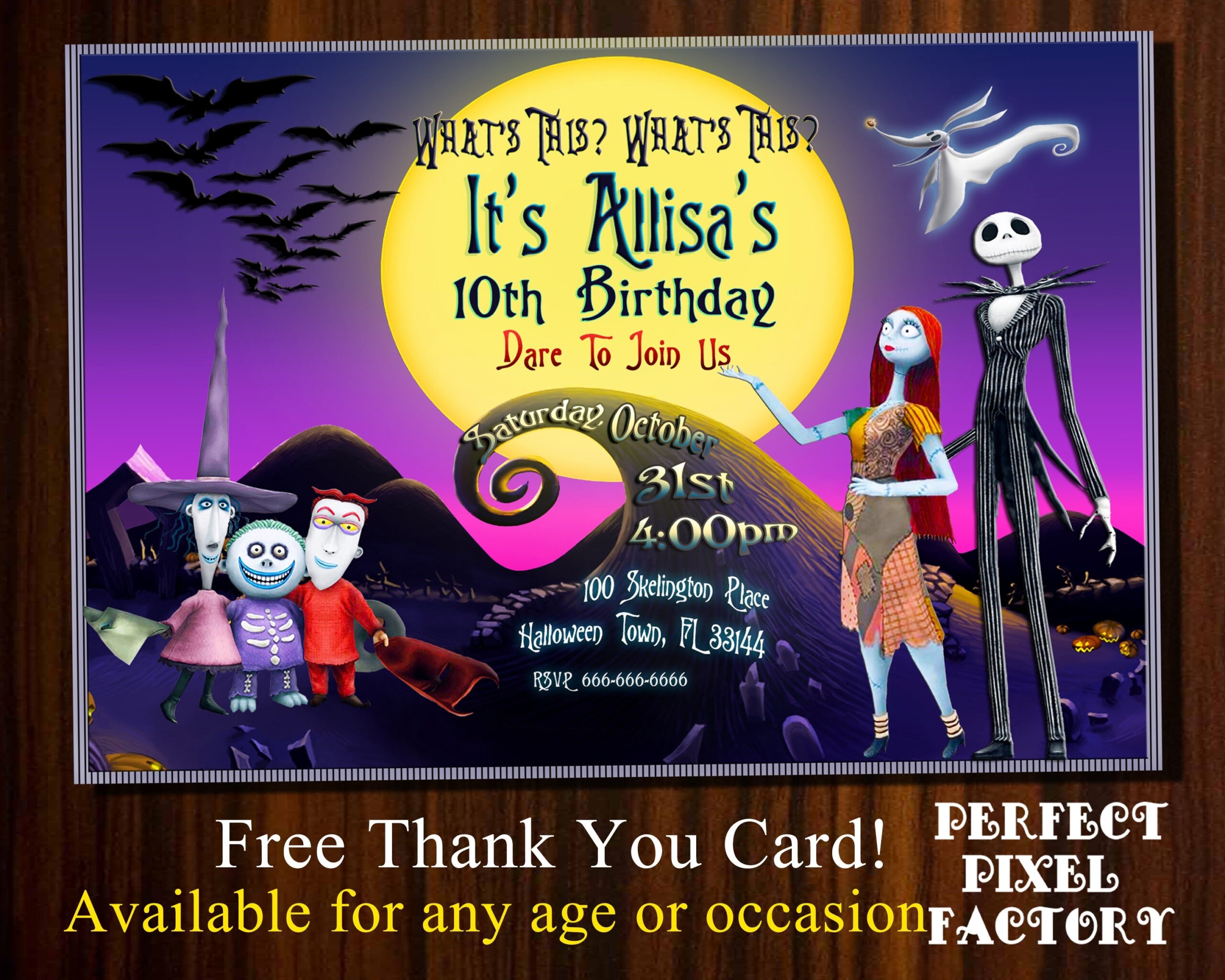 Nightmare Before Christmas Invitation Template Printable Word Searches