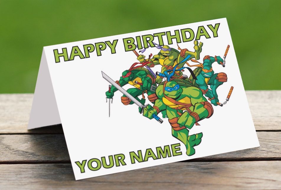 Ninja Turtle Birthday Card Jagodooowa