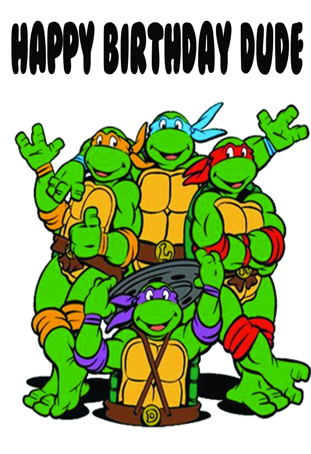 Ninja Turtle Birthday Card Jagodooowa