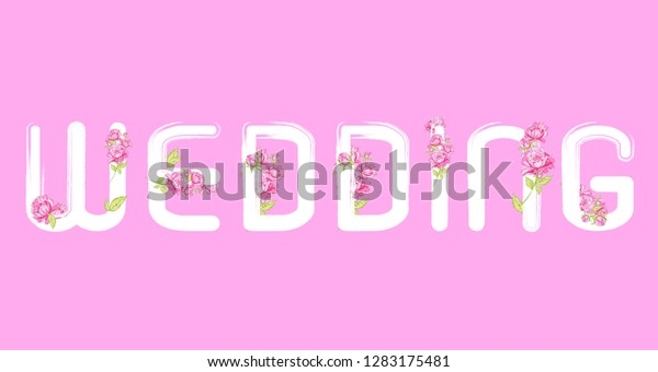 Original Wedding Invitations Invitation Printout On Stock Vector 