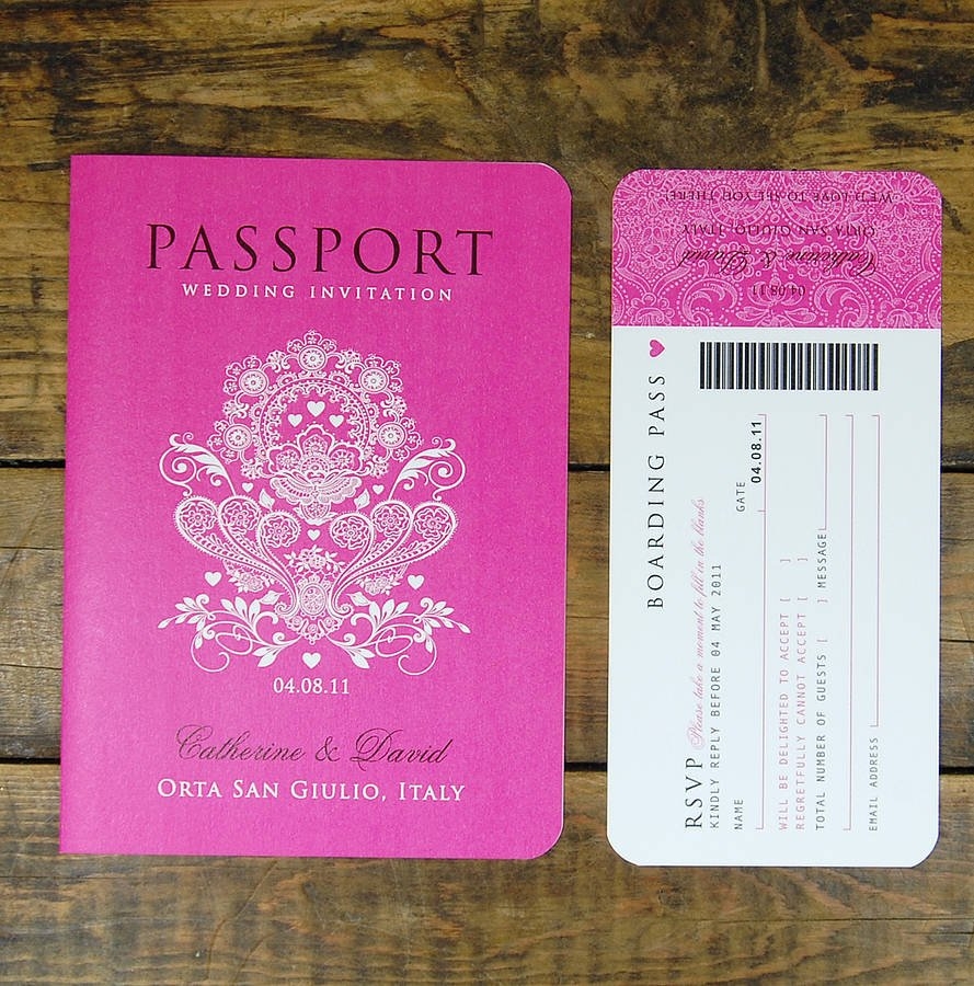 Passport Style Wedding Invitations
