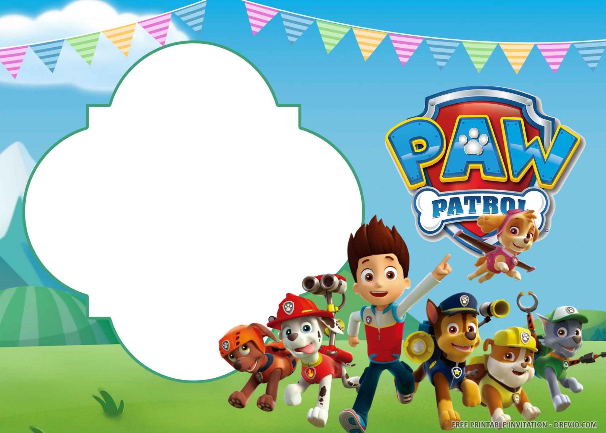PAW Patrol Birthday Invitations Printable PDF