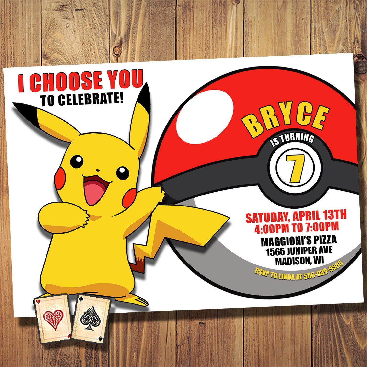 Pikachu Invitation Template