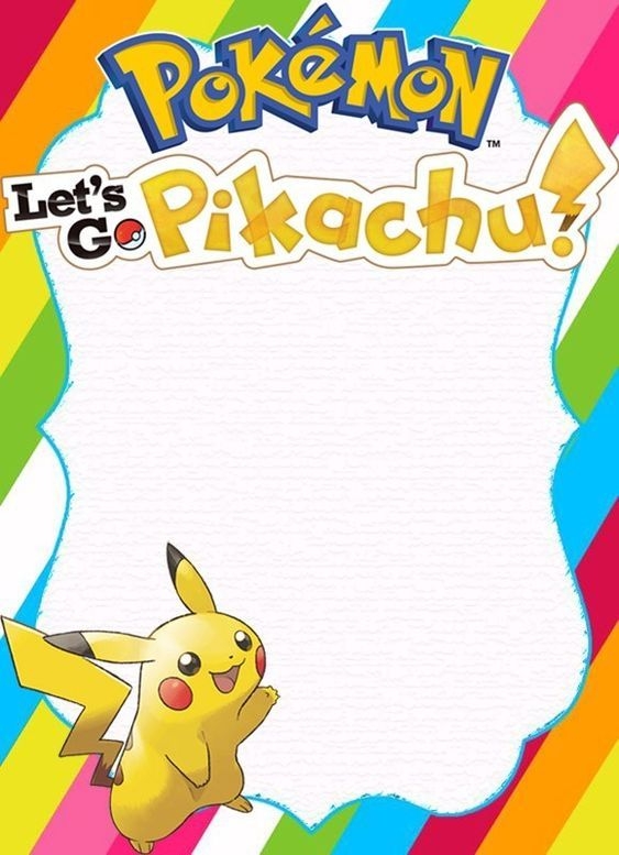 Pikachu Invitation Template