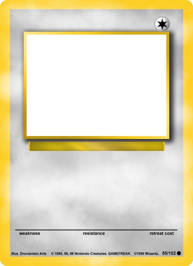 Pokemon Card Blank Template