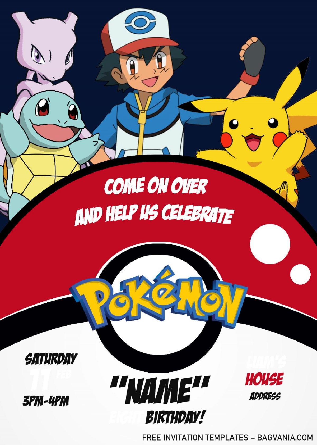 Pokemon Printable Invitations