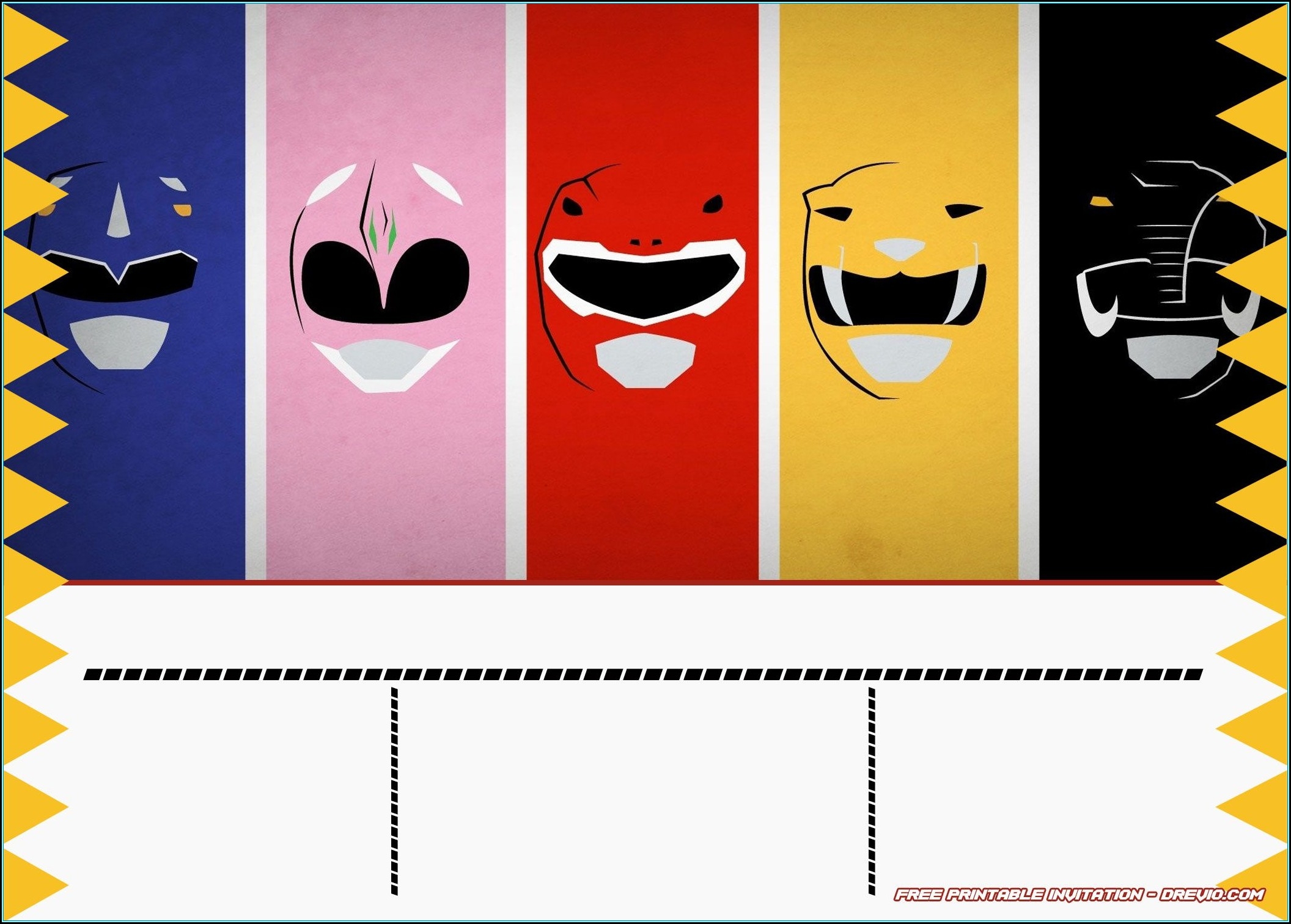 Power Rangers Invitations Template Free Template 1 Resume Examples 