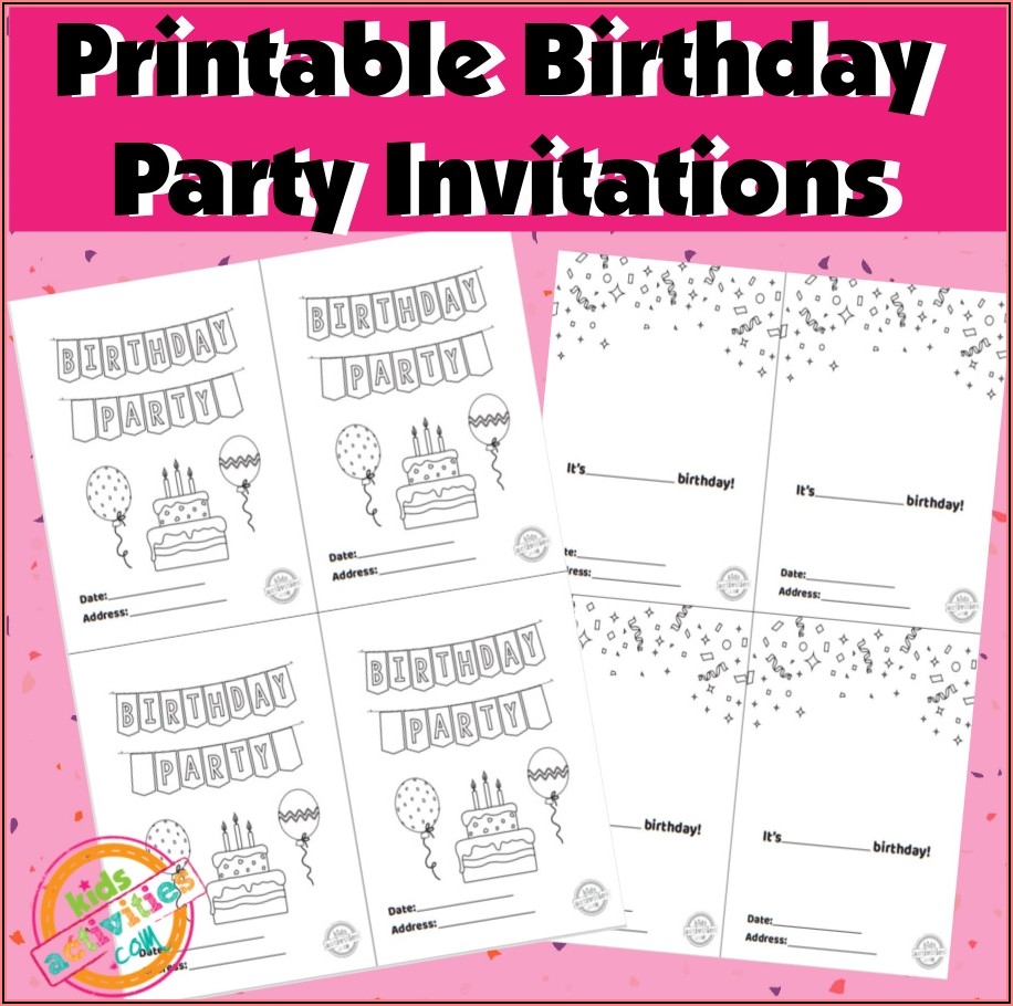 Print Birthday Invitations At Home Invitations Resume Examples 