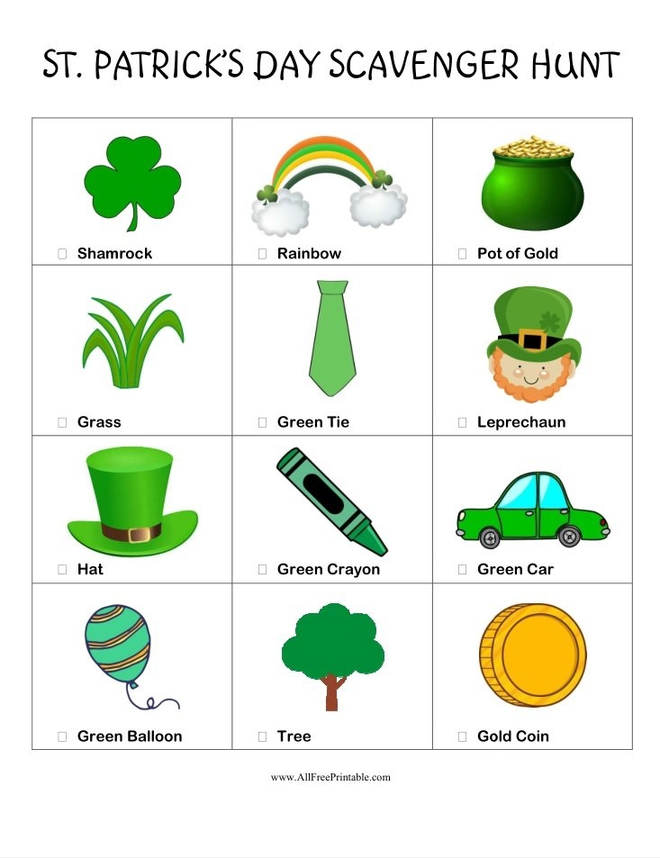 Print Earth Day Scavenger Hunt Free Printable