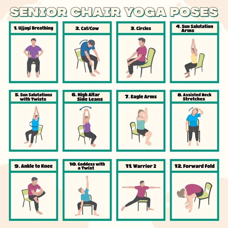 Printable 28 Day Chair Yoga For Seniors Printable New Year Banners