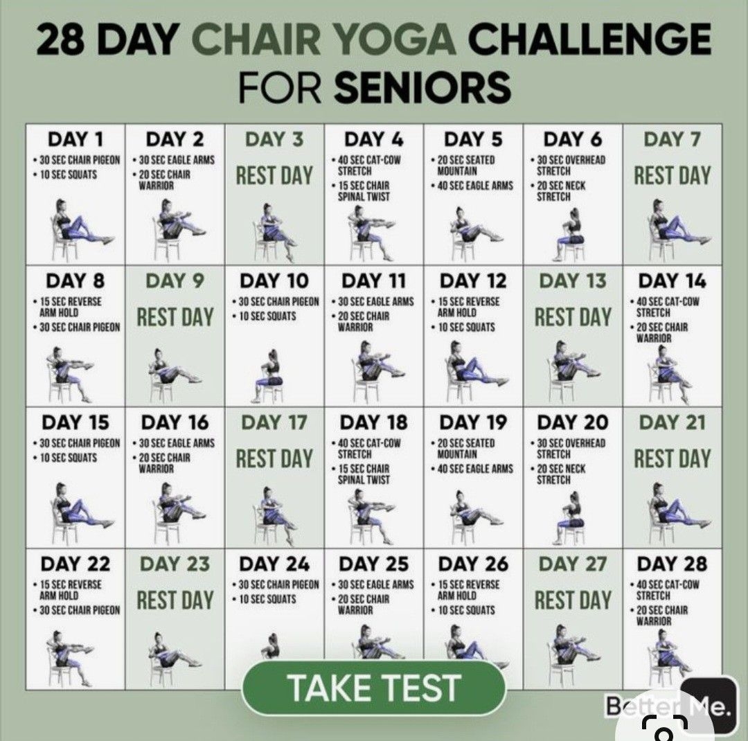 Printable 28 Day Chair Yoga For Seniors Printable New Year Banners