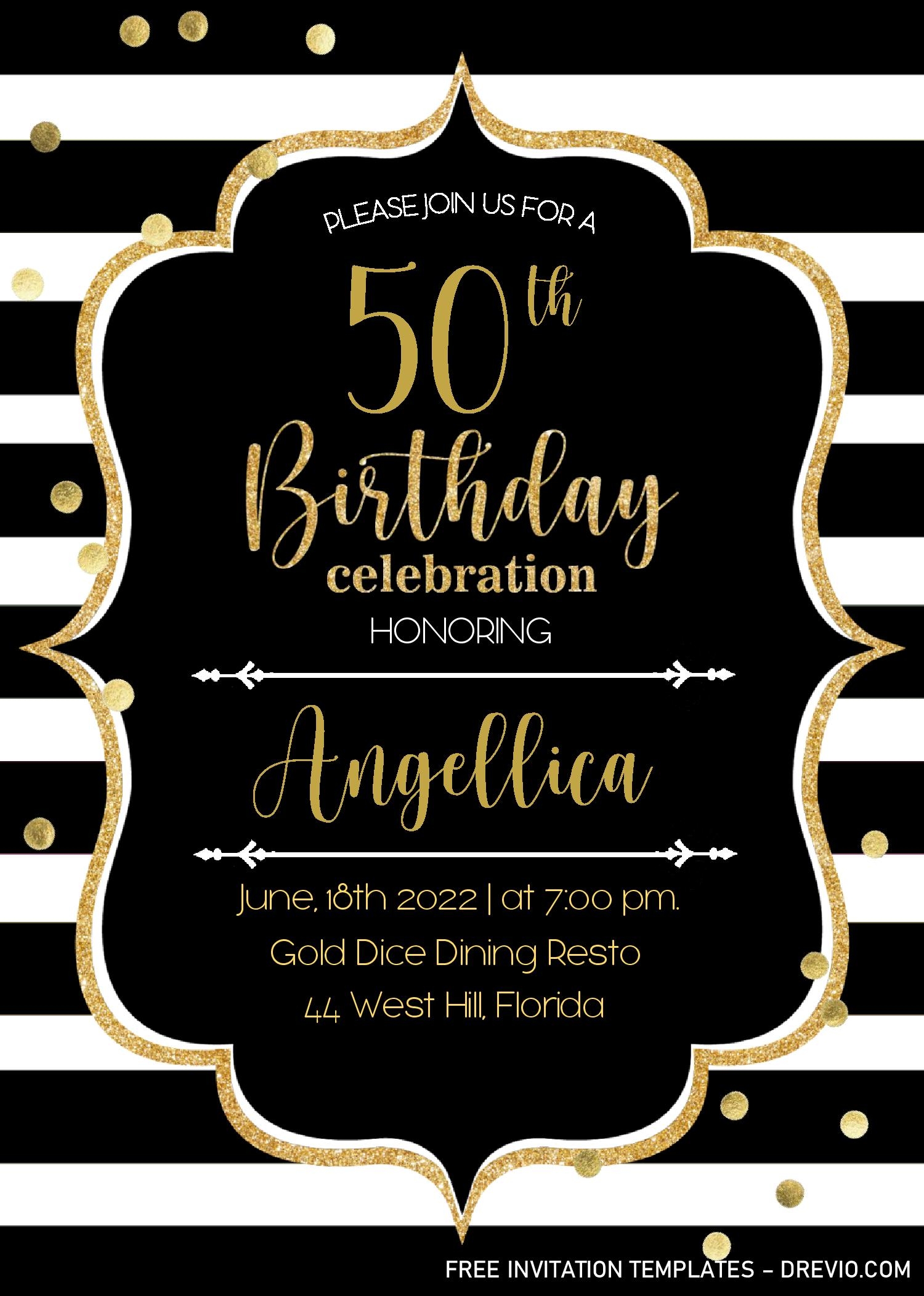 Printable 50Th Birthday Invitations