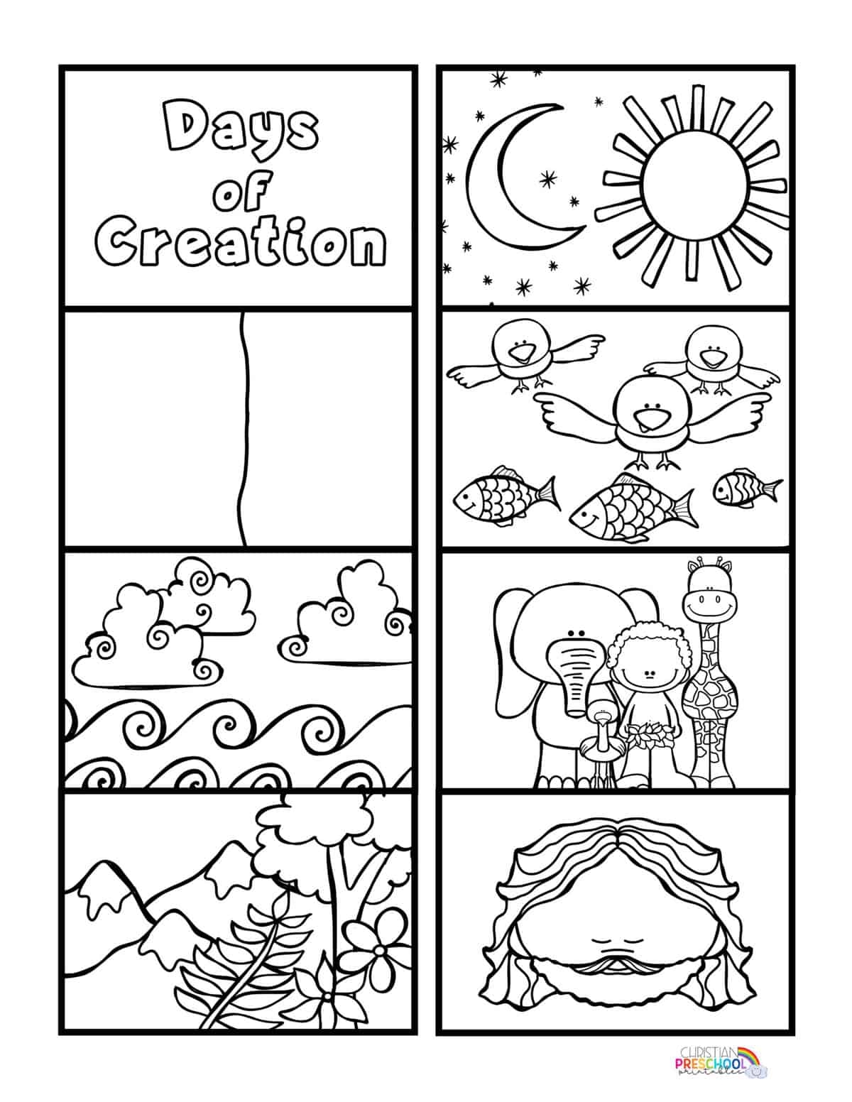 Printable 7 Days Of Creation Crafts