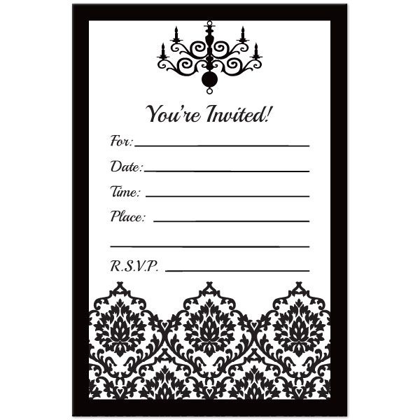 Printable Birthday Invitations Free Black And White Birthday