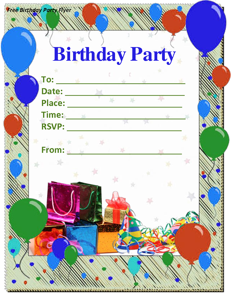 Printable Birthday Invite Template