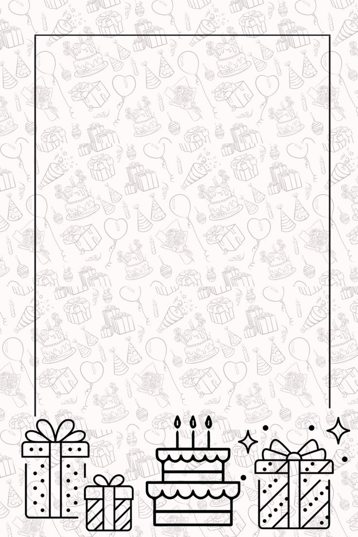 Printable Birthday Party Invitation Card Blank Template Free PDF 