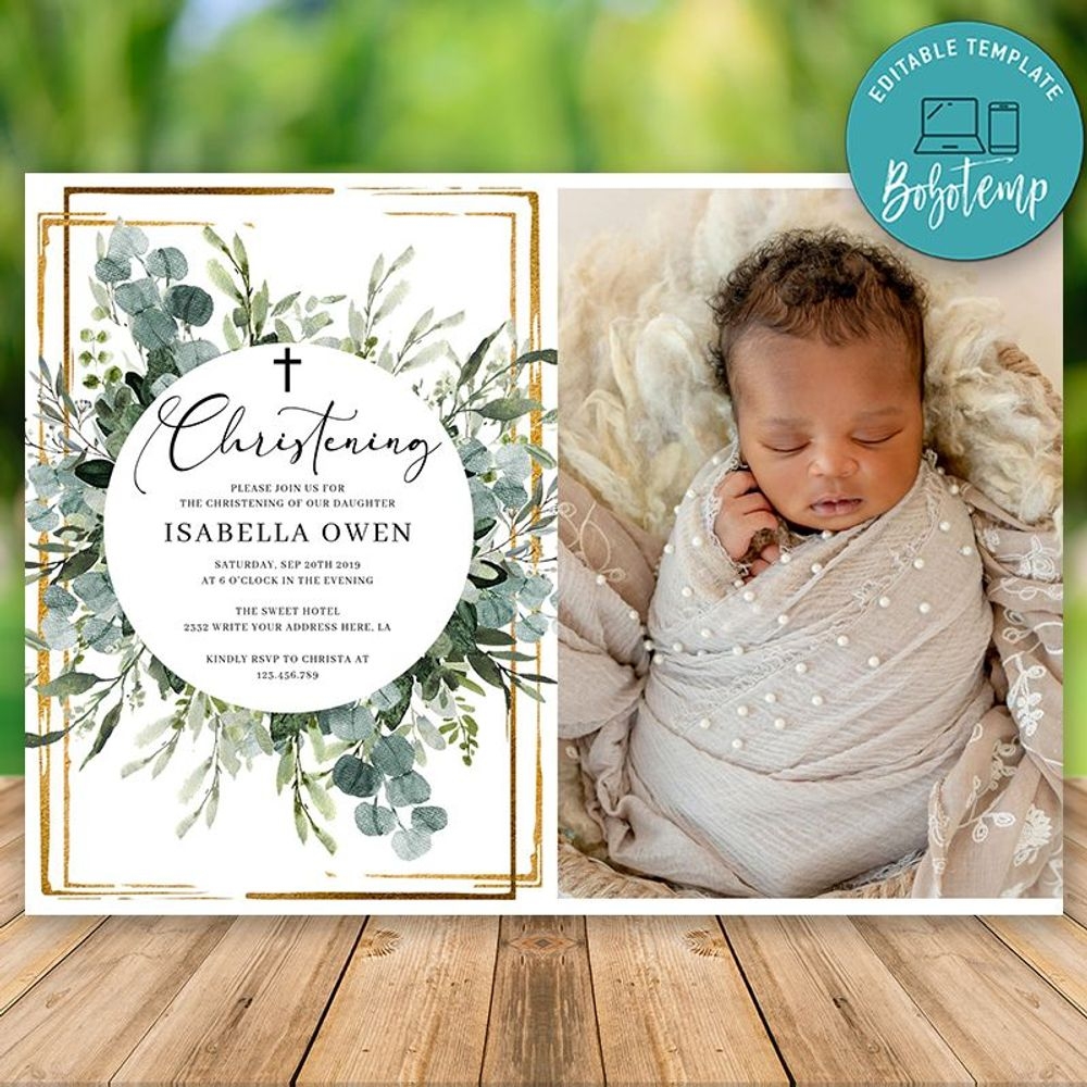 Printable Christening Card