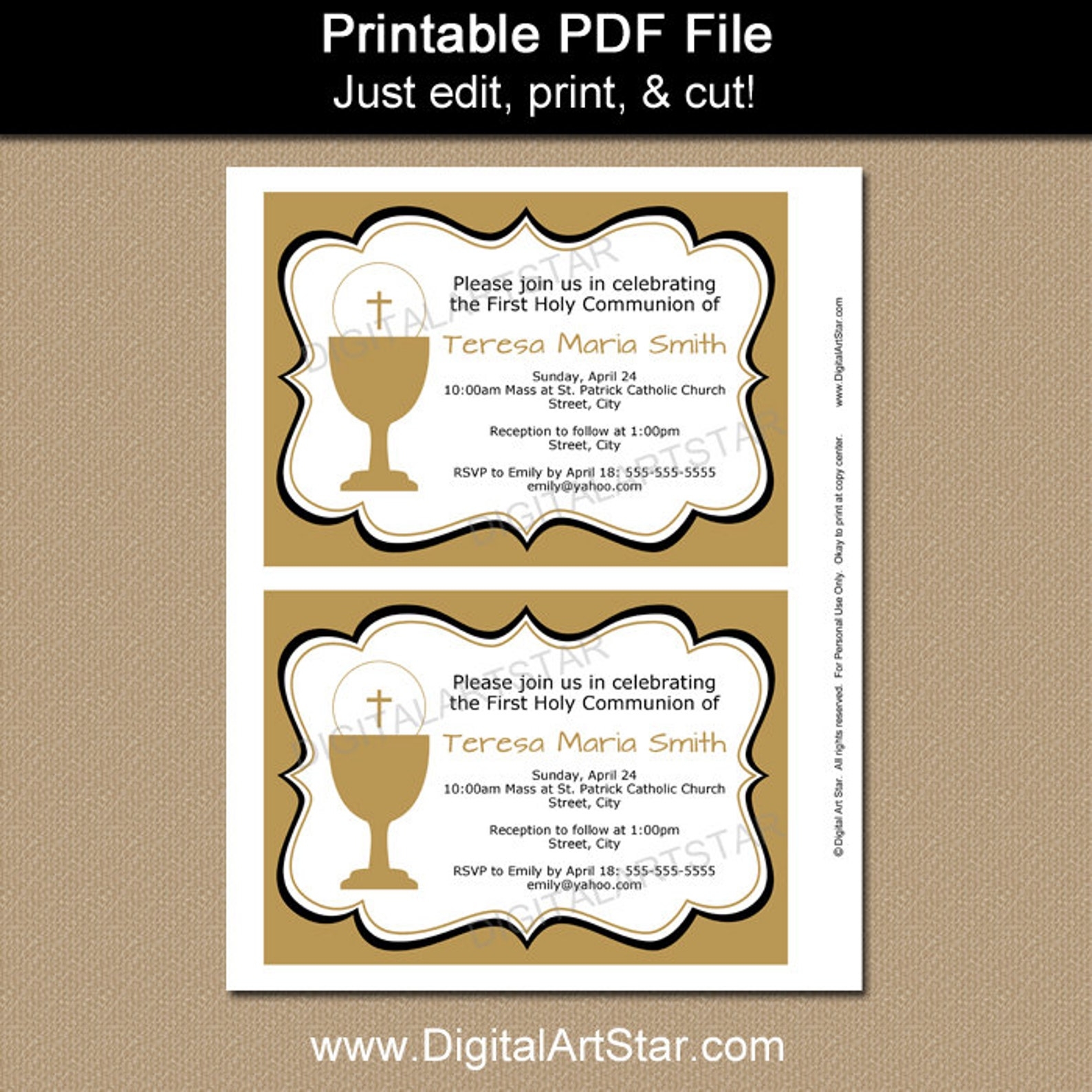 Printable Communion Invitations