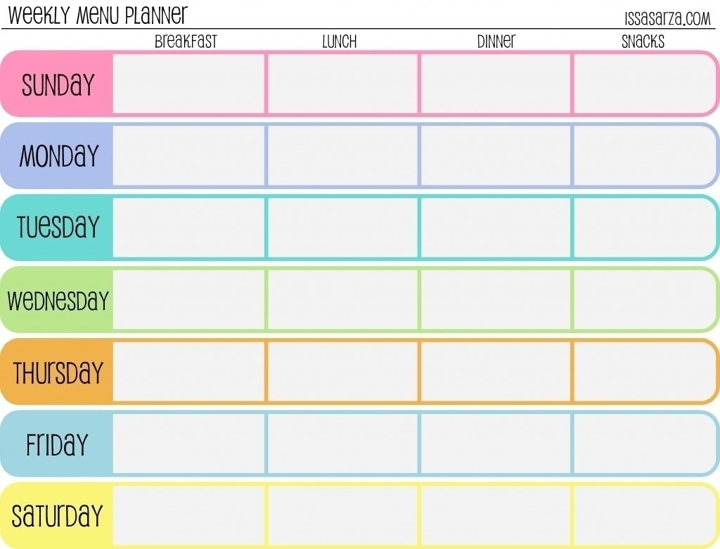 Printable Days Of The Week Calendar