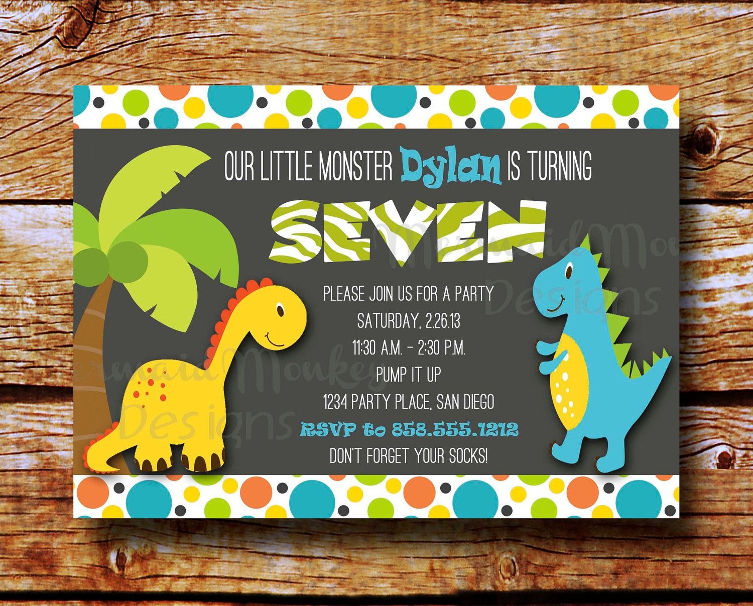 Printable Dinosaur Invitations