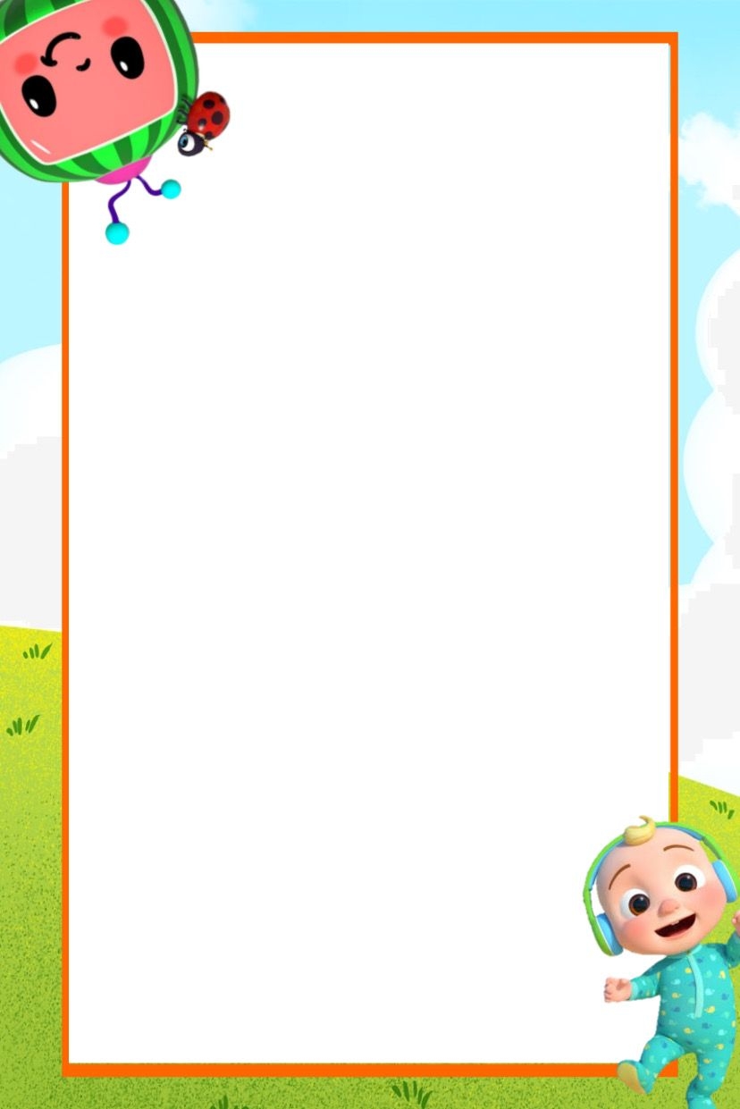 Printable Downloadable Blank Cocomelon Invitation Template Free