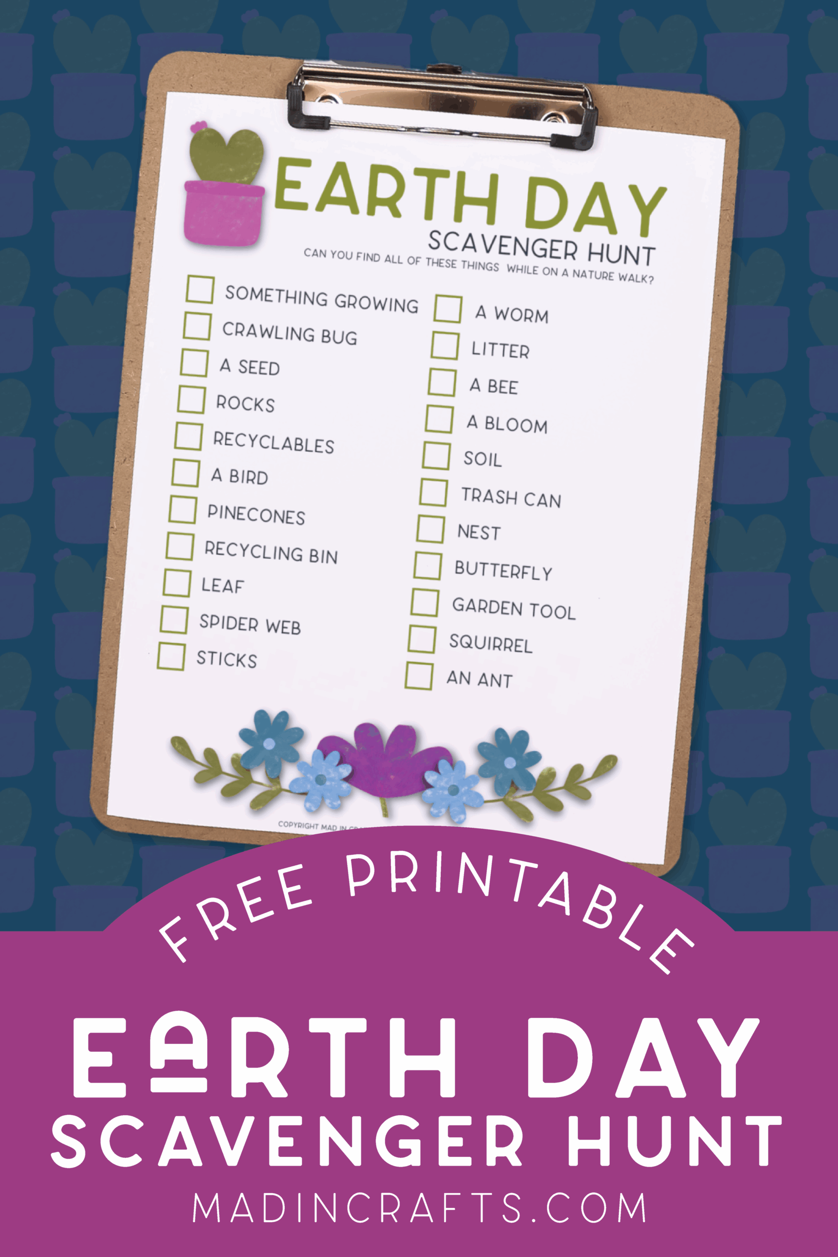 PRINTABLE EARTH DAY SCAVENGER HUNT Crafts Mad In Crafts