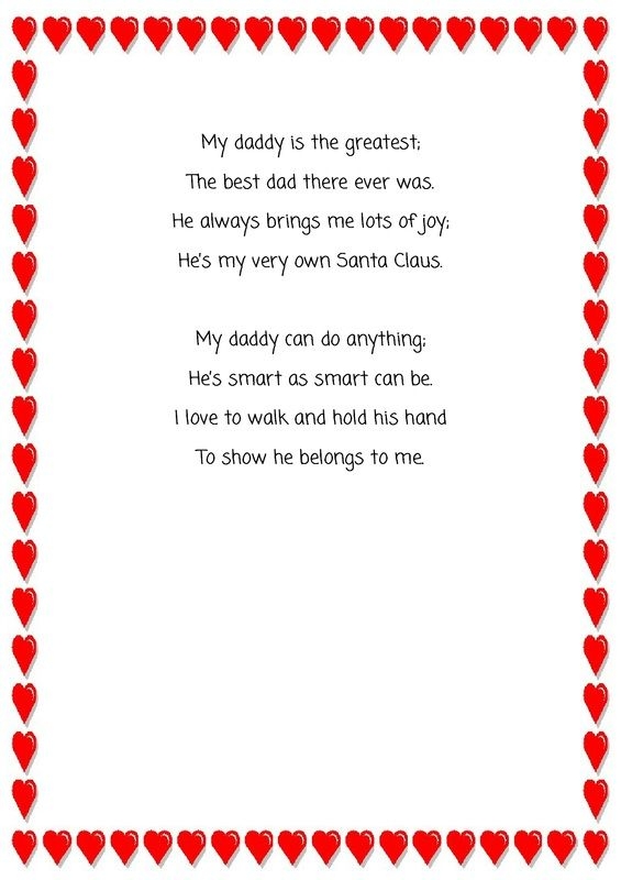 Printable Father 39 s Day Handprint Poem