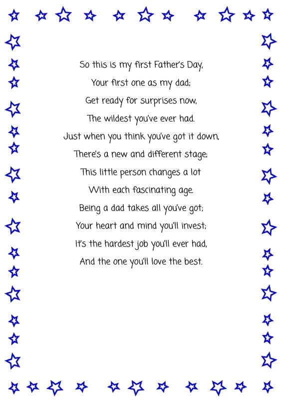Printable Fathers Day Poem Printable And Enjoyable Learning